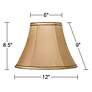 5_Springcrest Ginna Tan and Brown Trim Bell Shade 6x12x9 (Spider) more views