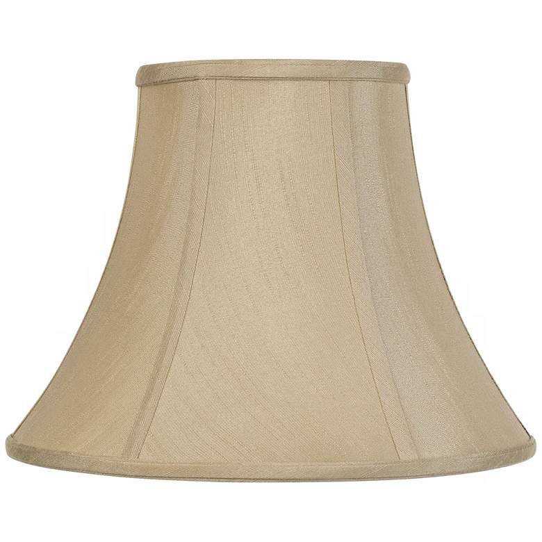 Image 1 Springcrest Ginna Taupe Fabric Flared Bell Lamp Shade 7x14x11 (Spider)