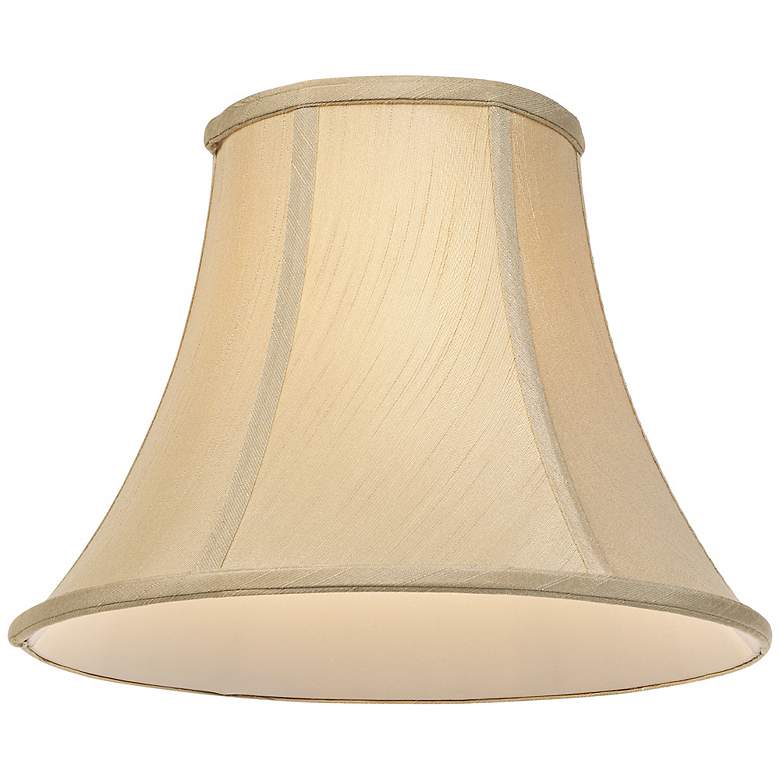 Image 2 Springcrest Ginna Taupe Fabric Flared Bell Lamp Shade 7x14x11 (Spider) more views