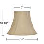 5_Springcrest Ginna Taupe Fabric Flared Bell Lamp Shade 7x14x11 (Spider) more views