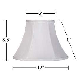 Image5 of Springcrest Ginna White Bell Lamp Shade 6x12x9 (Spider) more views
