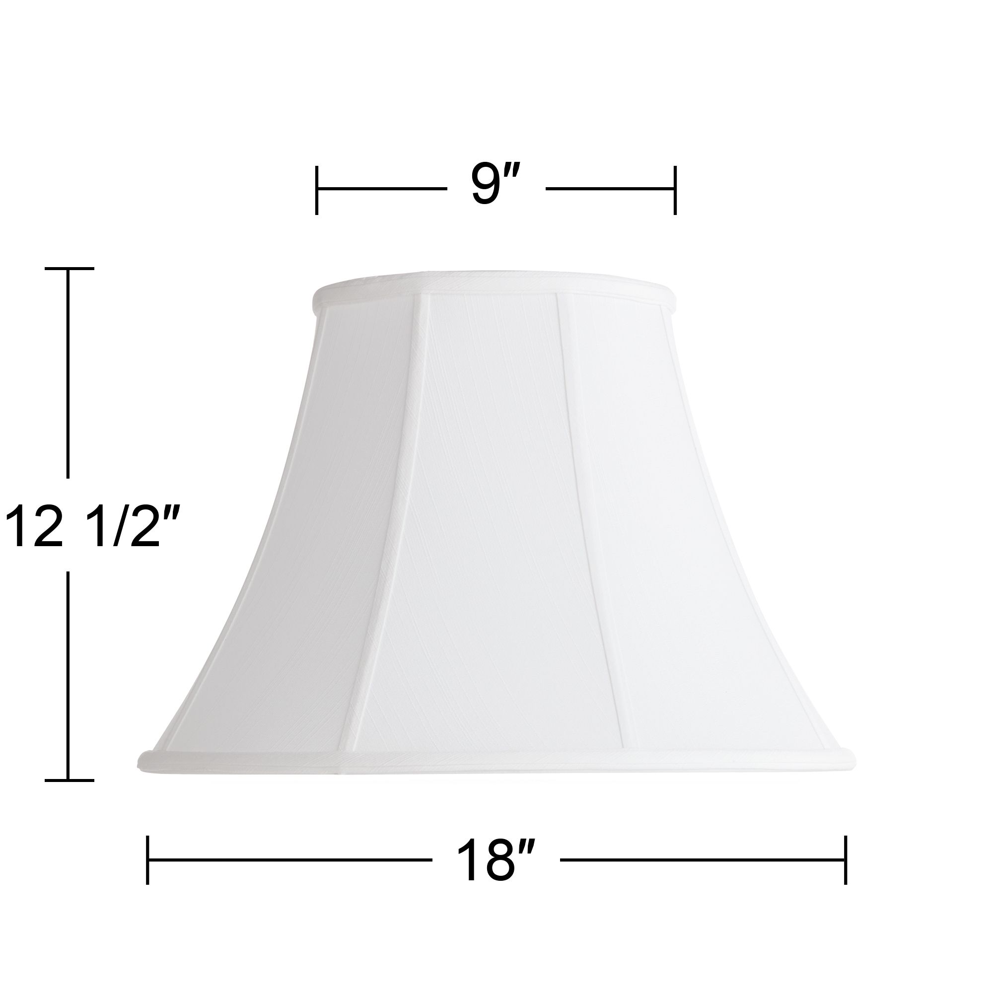 Springcrest Ginna White Classic Bell Lamp Shade 9x18x13 (Spider)