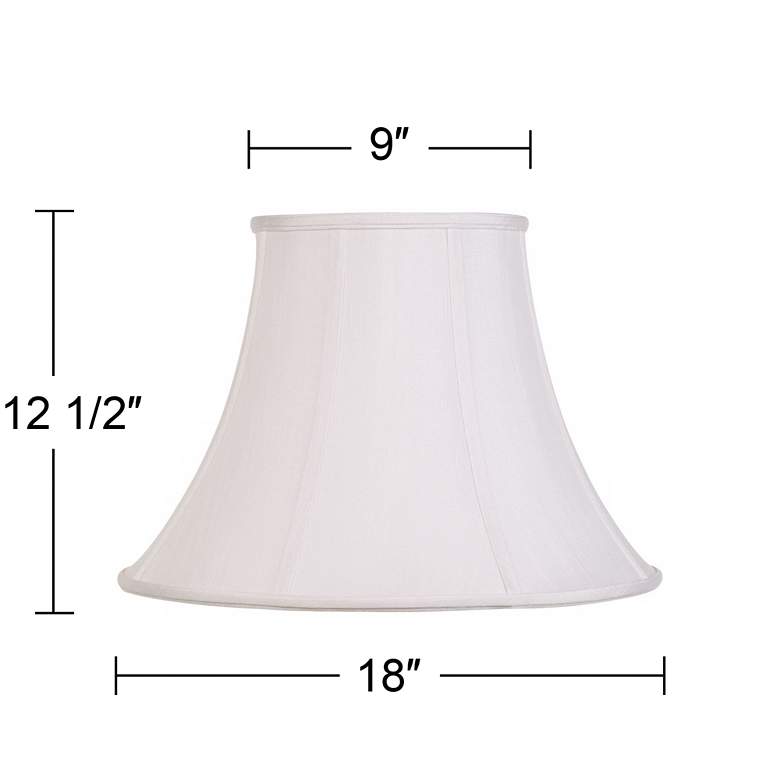 Image 5 Springcrest Ginna White Classic Bell Lamp Shade 9x18x13 (Spider) more views
