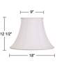5_Springcrest Ginna White Classic Bell Lamp Shade 9x18x13 (Spider) more views
