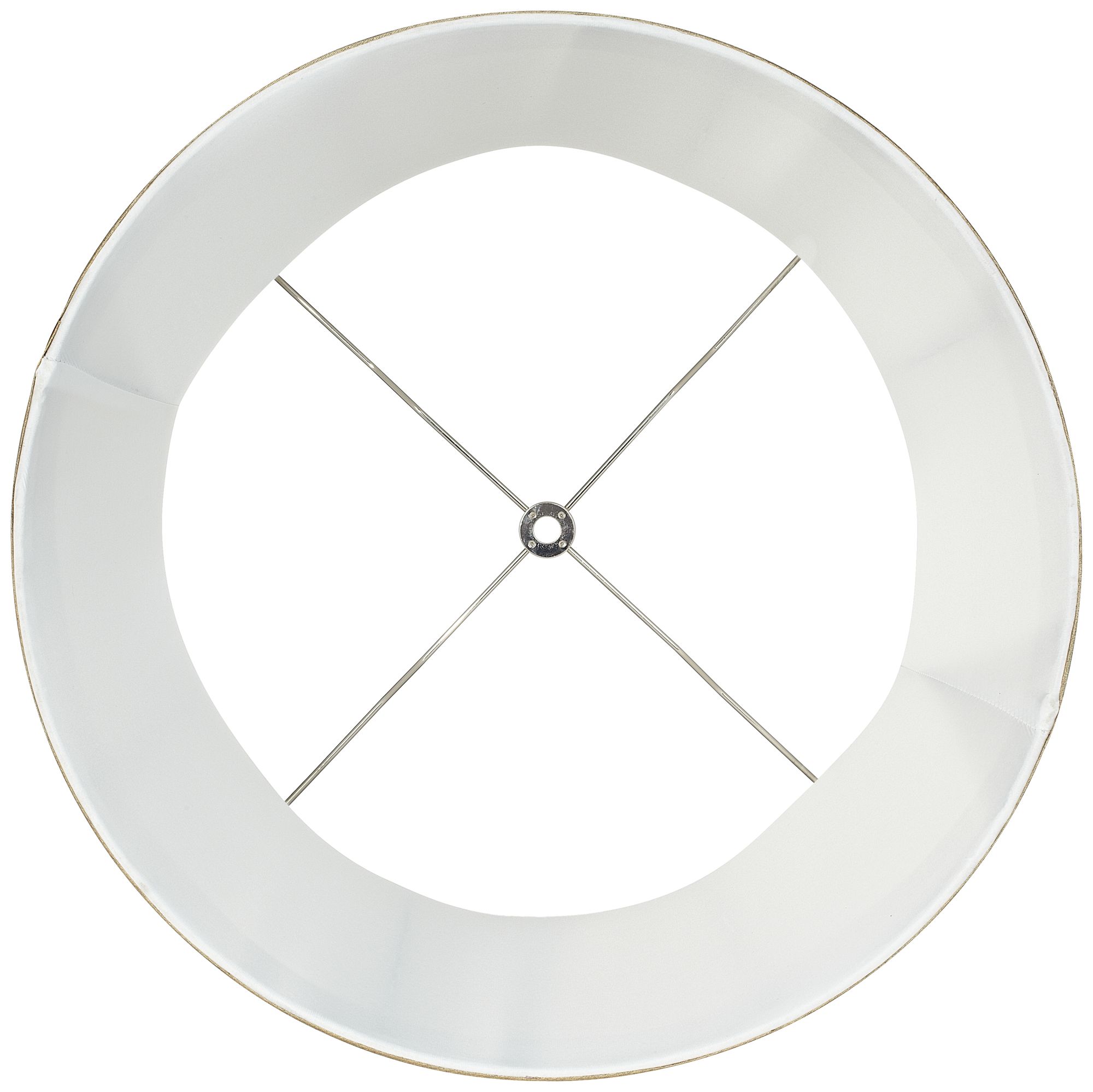 Image 4 Springcrest Goggins Ivory Linen Taupe Trim Lamp Shade 14x16x12 (Spider) more views