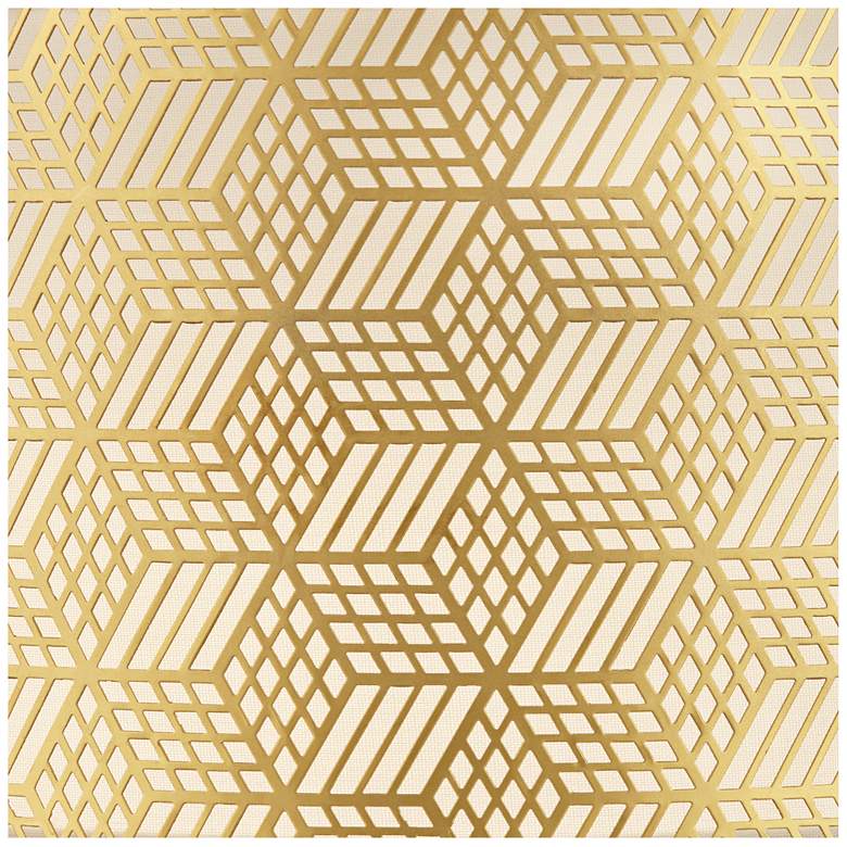 Image 2 Springcrest Gold Finish Laser Cut Metal Drum Shade 17x17x10 (Spider) more views