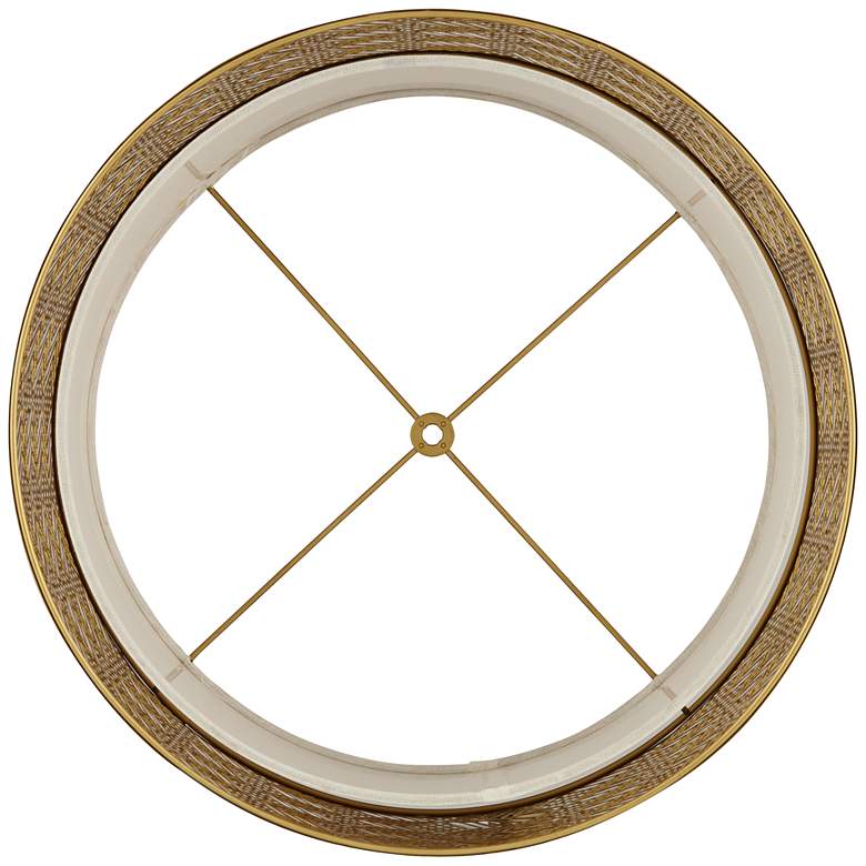 Image 4 Springcrest Gold Finish Laser Cut Metal Drum Shade 17x17x10 (Spider) more views