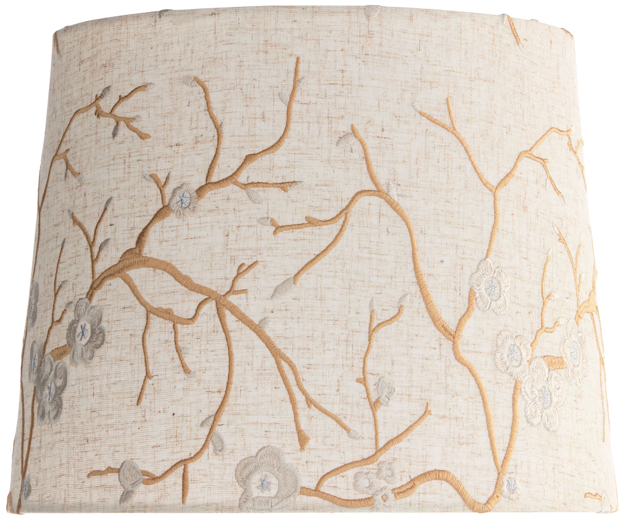 Image 5 Springcrest Goldenrain Linen Flower Embroidered Shade 12x14x11 (Spider) more views