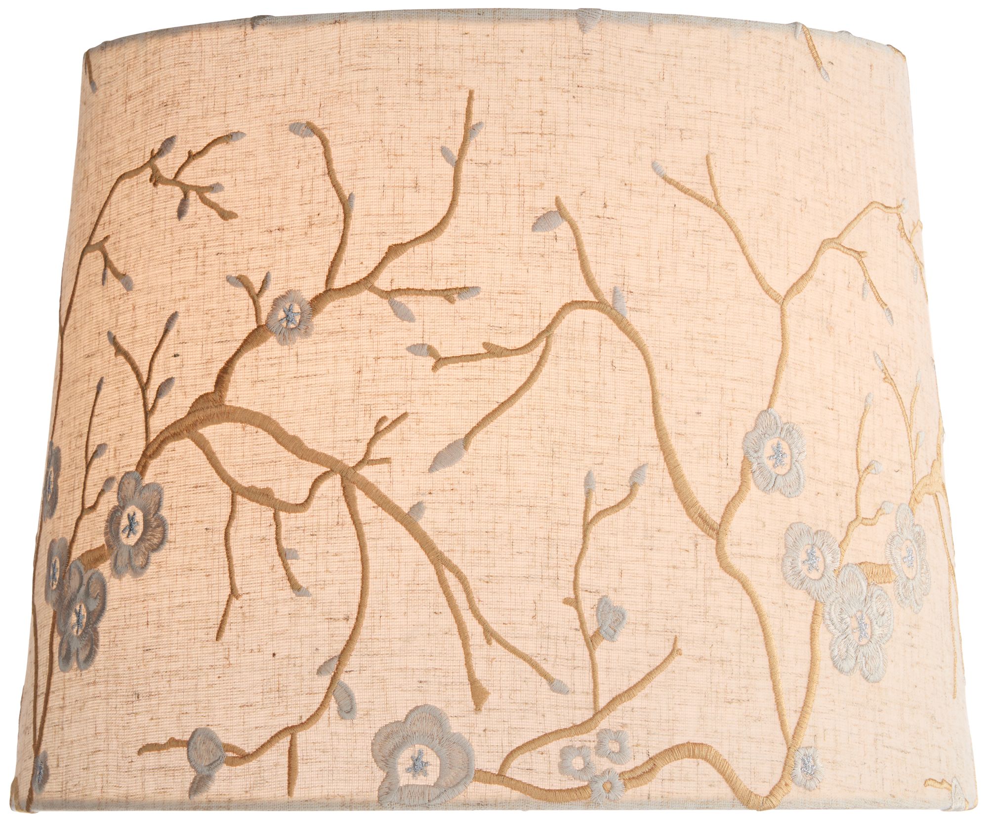 Image 6 Springcrest Goldenrain Linen Flower Embroidered Shade 12x14x11 (Spider) more views