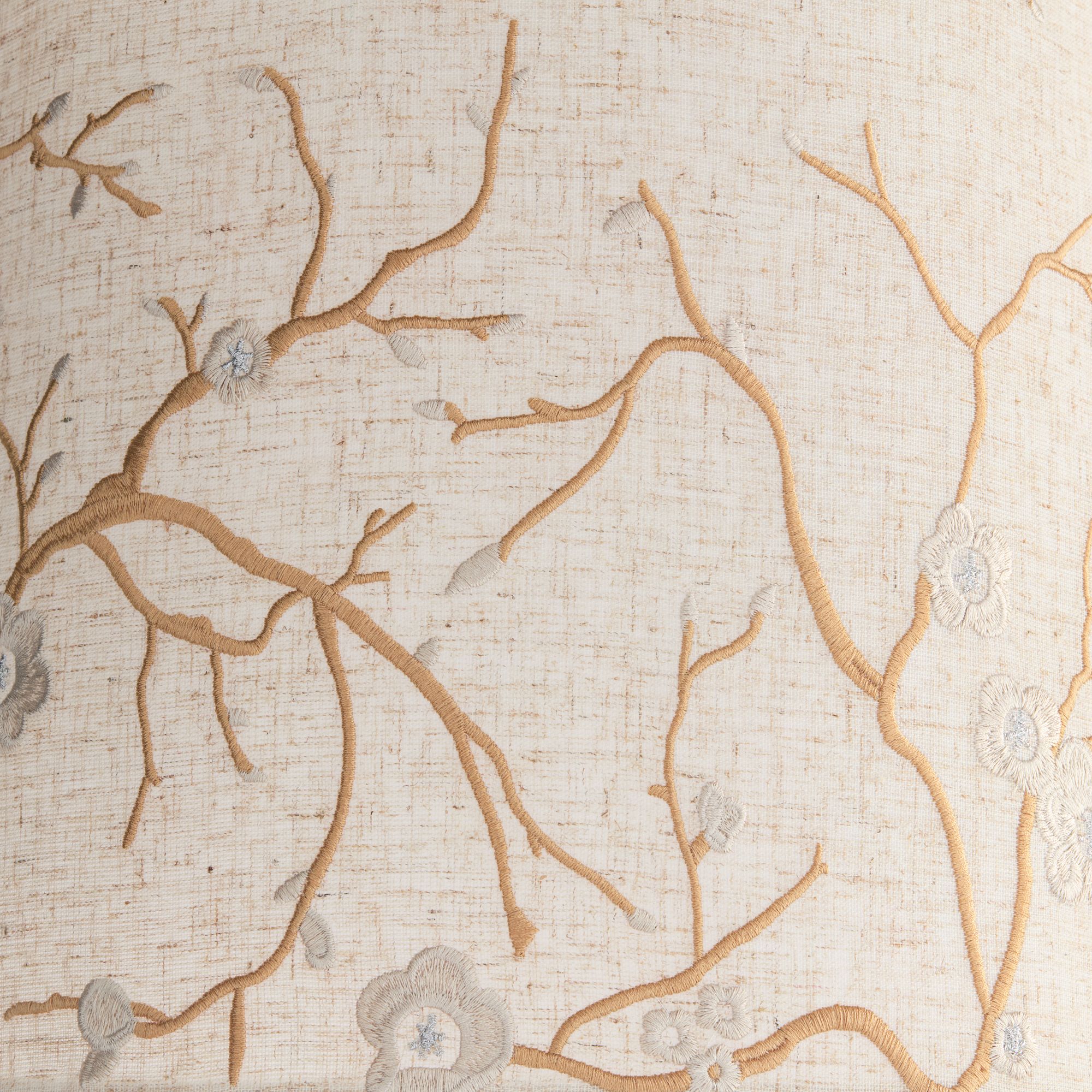Image 7 Springcrest Goldenrain Linen Flower Embroidered Shade 12x14x11 (Spider) more views