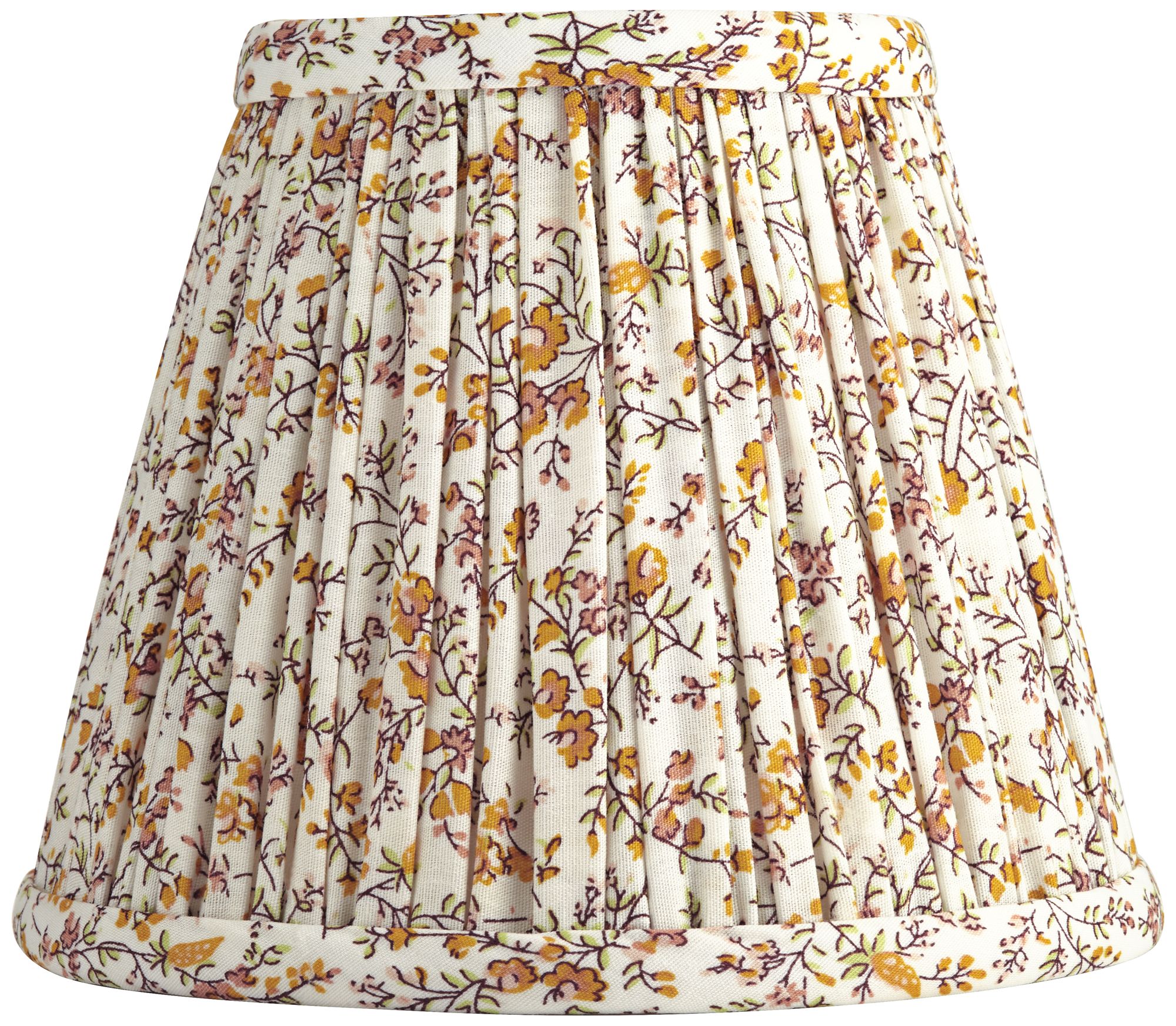 Image 4 Springcrest Goldenrod Floral Clip-On Lamp Shades 3.5x6x5 Set of 2 more views