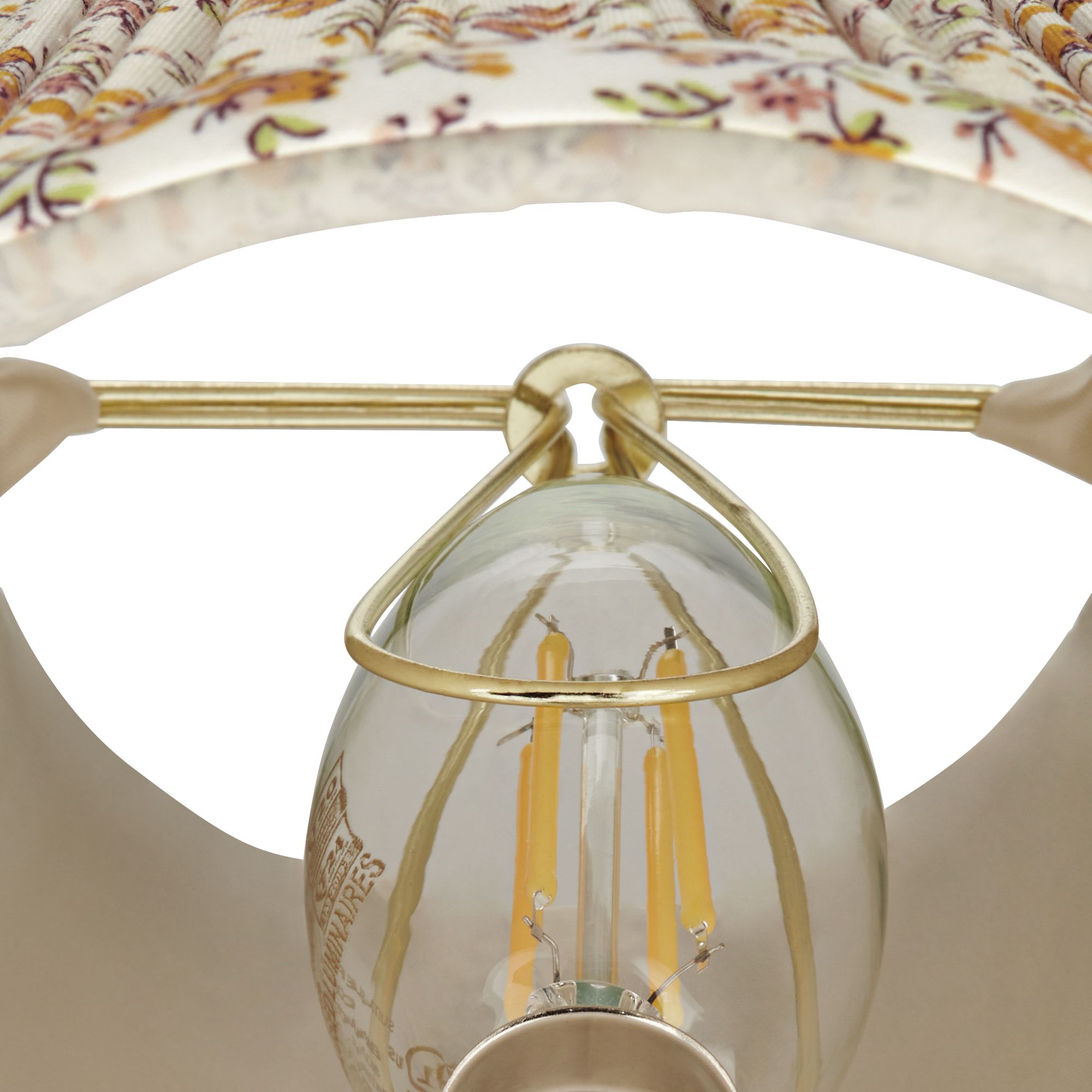 Image 3 Springcrest Goldenrod Floral Clip-On Lamp Shades 3.5x6x5 Set of 4 more views