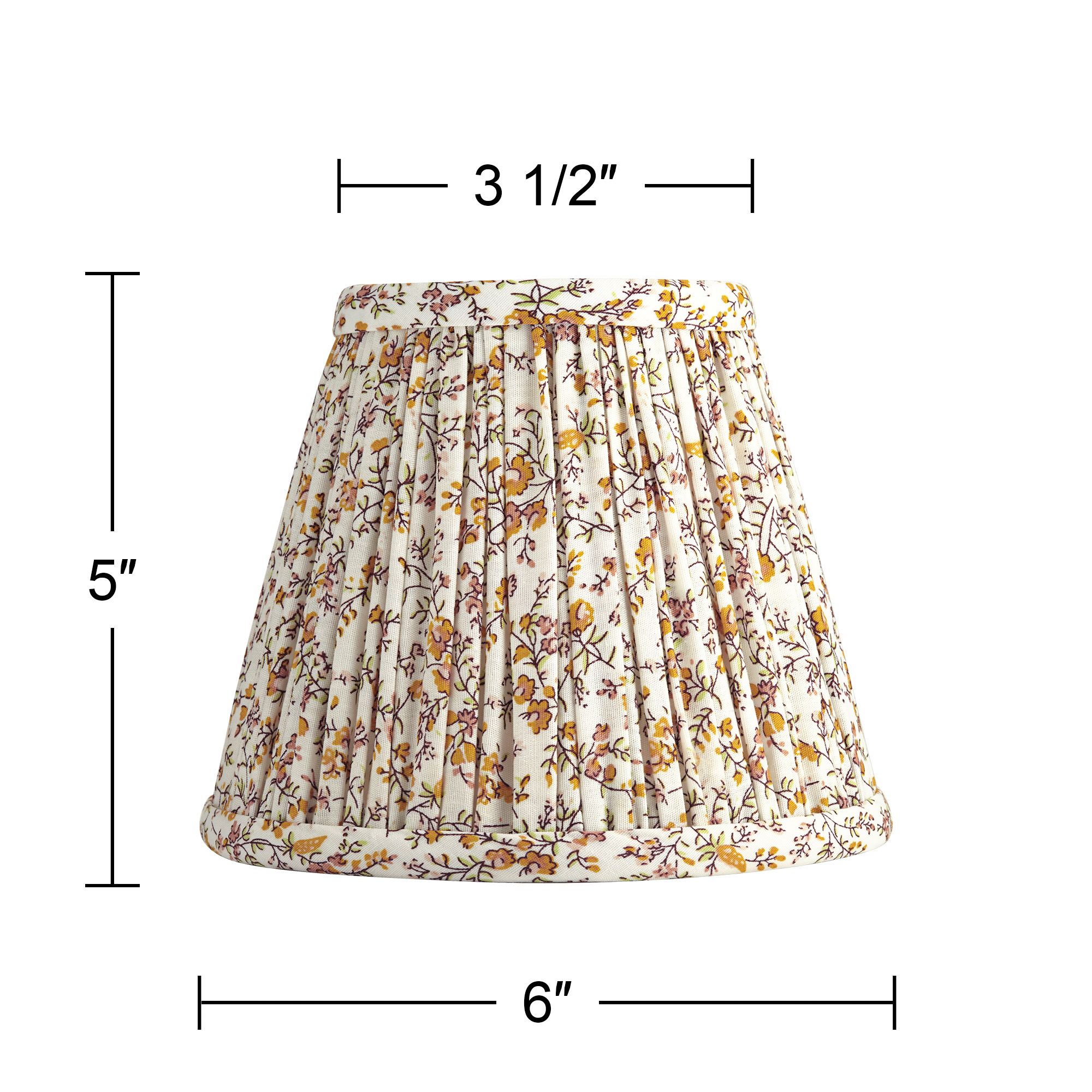 Springcrest Goldenrod Floral Clip-On Lamp Shades 3.5x6x5 Set of 6