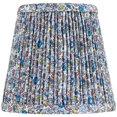 Springcrest Gracie Blue Floral Pleated Shade 4x6x5.5" (Clip-On)