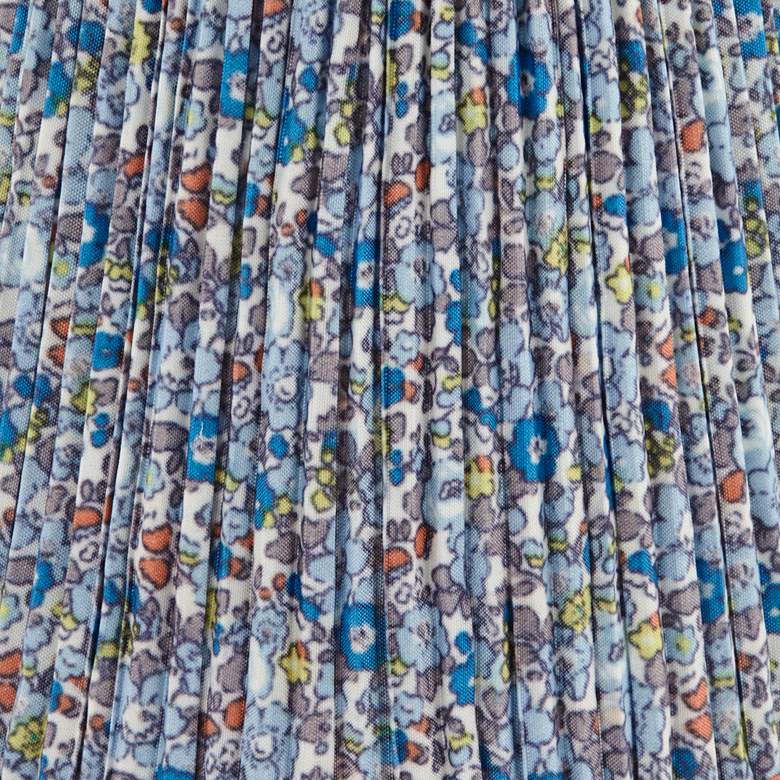 Image 2 Springcrest Gracie Blue Floral Pleated Shade 4x6x5.5" (Clip-On) more views