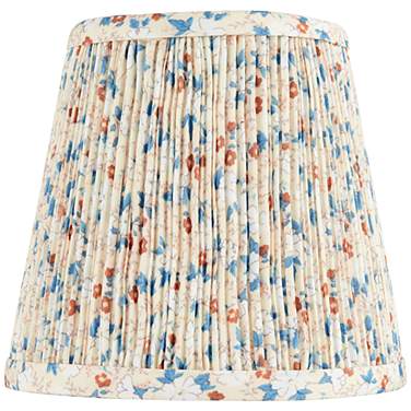 Springcrest Gracie Cream Floral Pleated Shade 4x6x5.5" (Clip-On)
