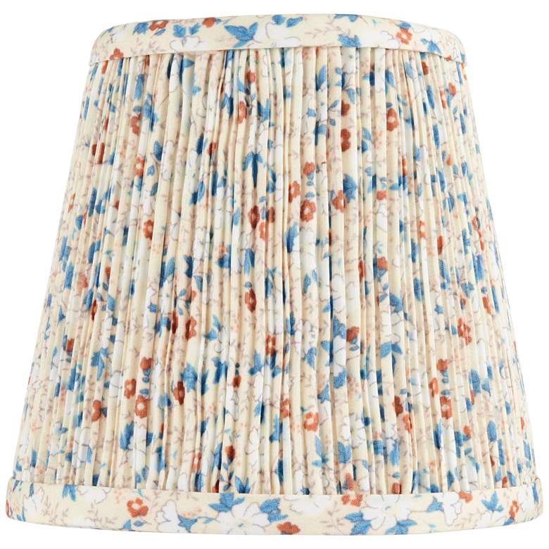 Image 1 Springcrest Gracie Cream Floral Pleated Shade 4x6x5.5" (Clip-On)