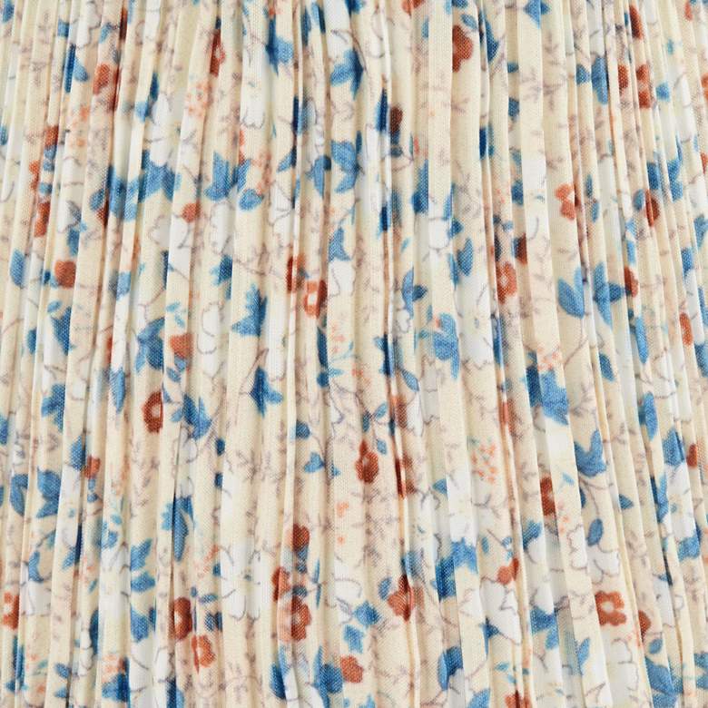 Image 2 Springcrest Gracie Cream Floral Pleated Shade 4x6x5.5" (Clip-On) more views