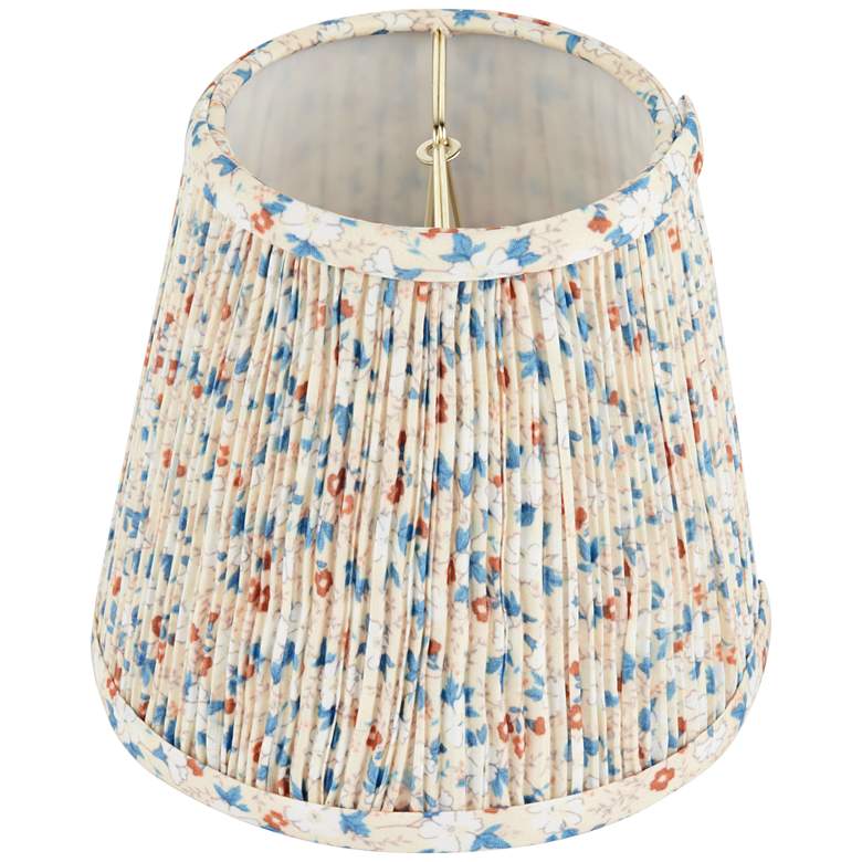 Image 5 Springcrest Gracie Cream Floral Pleated Shade 4x6x5.5" (Clip-On) more views