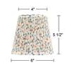 7_Springcrest Gracie Cream Floral Pleated Shade 4x6x5.5" (Clip-On) more views