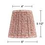 7_Springcrest Gracie Pink Floral Pleated Shade 4x6x5.5" (Clip-On) more views