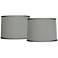 Springcrest Gray Faux Silk Set of 2 Drum Lamp Shades 13x14x10 (Spider)