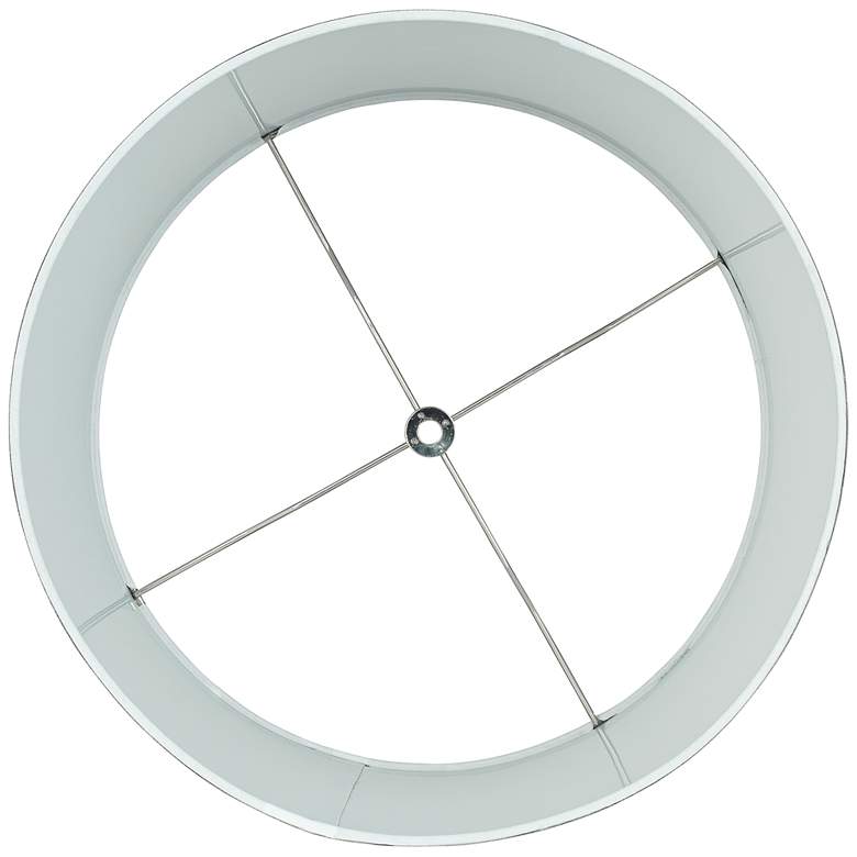 Image 4 Springcrest Gray Faux Silk Set of 2 Drum Lamp Shades 13x14x10 (Spider) more views