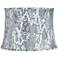 Springcrest Gray Velvet Snake Skin Drum Lamp Shade 14x16x11.5 (Spider)