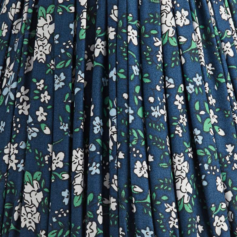Image 2 Springcrest Green Blue Floral Clip-On Lamp Shades 3.5x6x5 Set of 2 more views