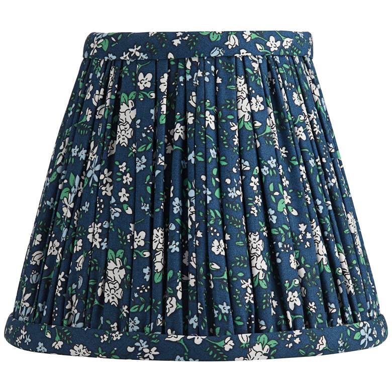 Image 4 Springcrest Green Blue Floral Clip-On Lamp Shades 3.5x6x5 Set of 2 more views