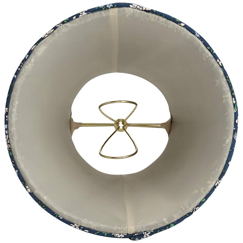 Image 7 Springcrest Green Blue Floral Clip-On Lamp Shades 3.5x6x5 Set of 2 more views