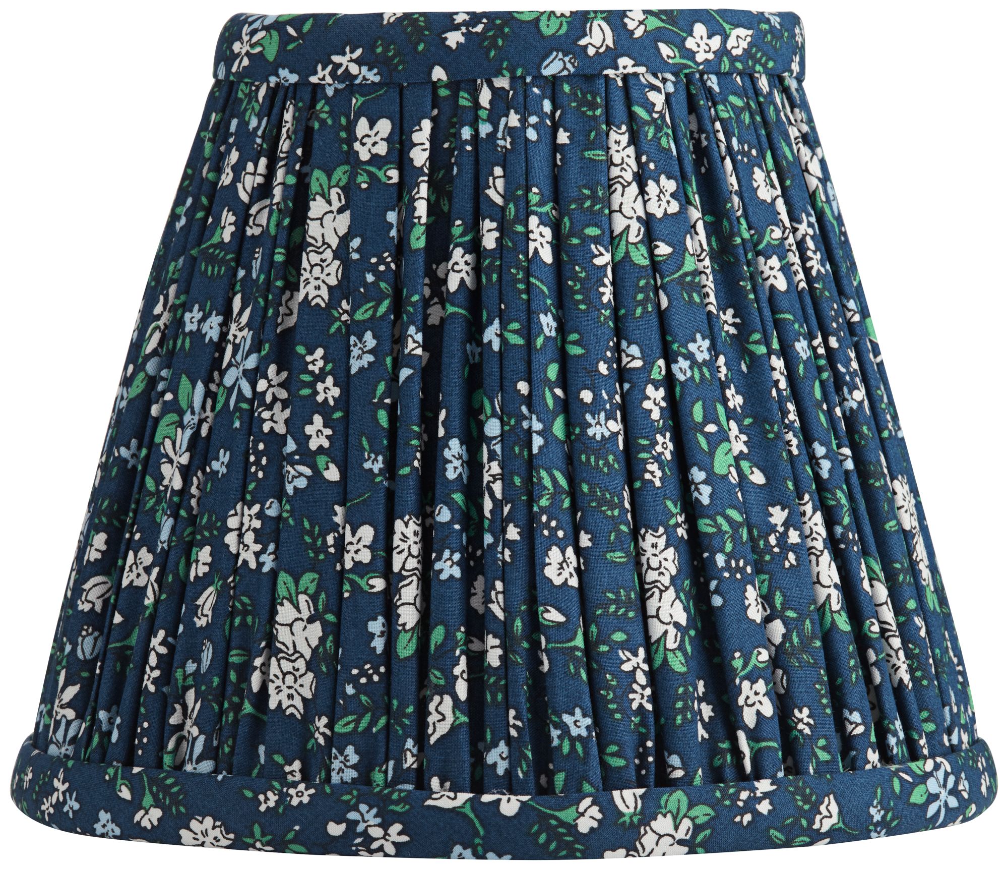 Image 4 Springcrest Green Blue Floral Clip-On Lamp Shades 3.5x6x5 Set of 8 more views