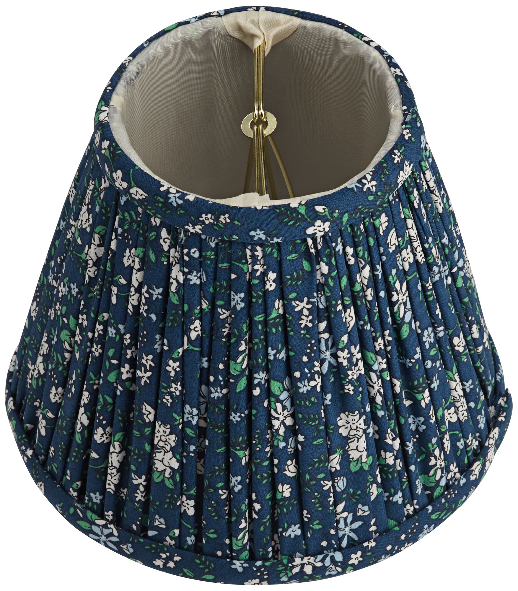 Image 6 Springcrest Green Blue Floral Clip-On Lamp Shades 3.5x6x5 Set of 8 more views