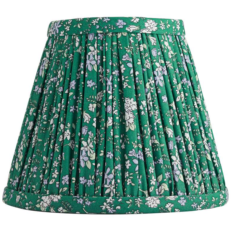 Image 4 Springcrest Green Violet Floral Clip-On Lamp Shades 3.5x6x5 Set of 2 more views