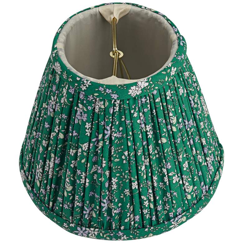 Image 6 Springcrest Green Violet Floral Clip-On Lamp Shades 3.5x6x5 Set of 2 more views