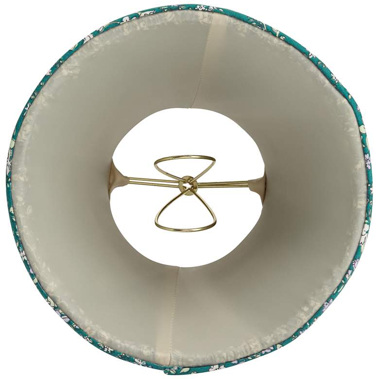 Image 7 Springcrest Green Violet Floral Clip-On Lamp Shades 3.5x6x5 Set of 2 more views