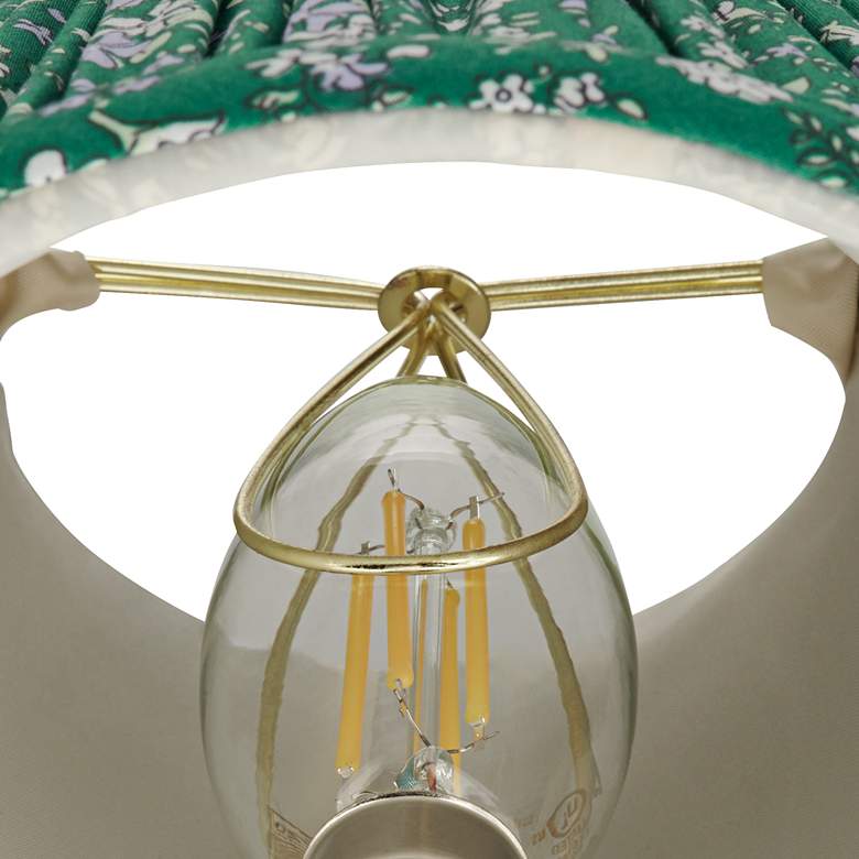 Image 3 Springcrest Green Violet Floral Clip-On Lamp Shades 3.5x6x5 Set of 6 more views