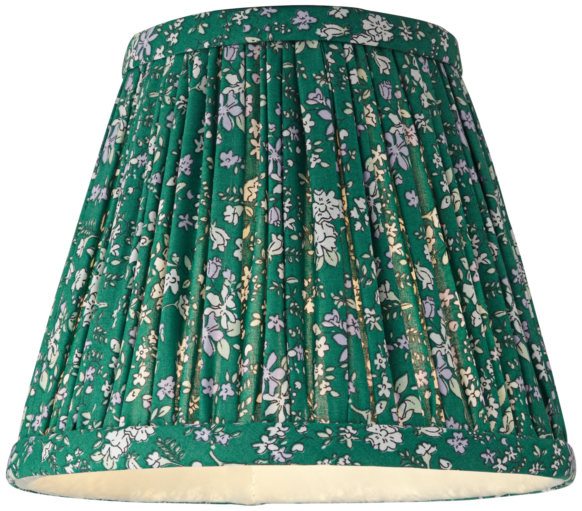 Image 5 Springcrest Green Violet Floral Clip-On Lamp Shades 3.5x6x5 Set of 8 more views