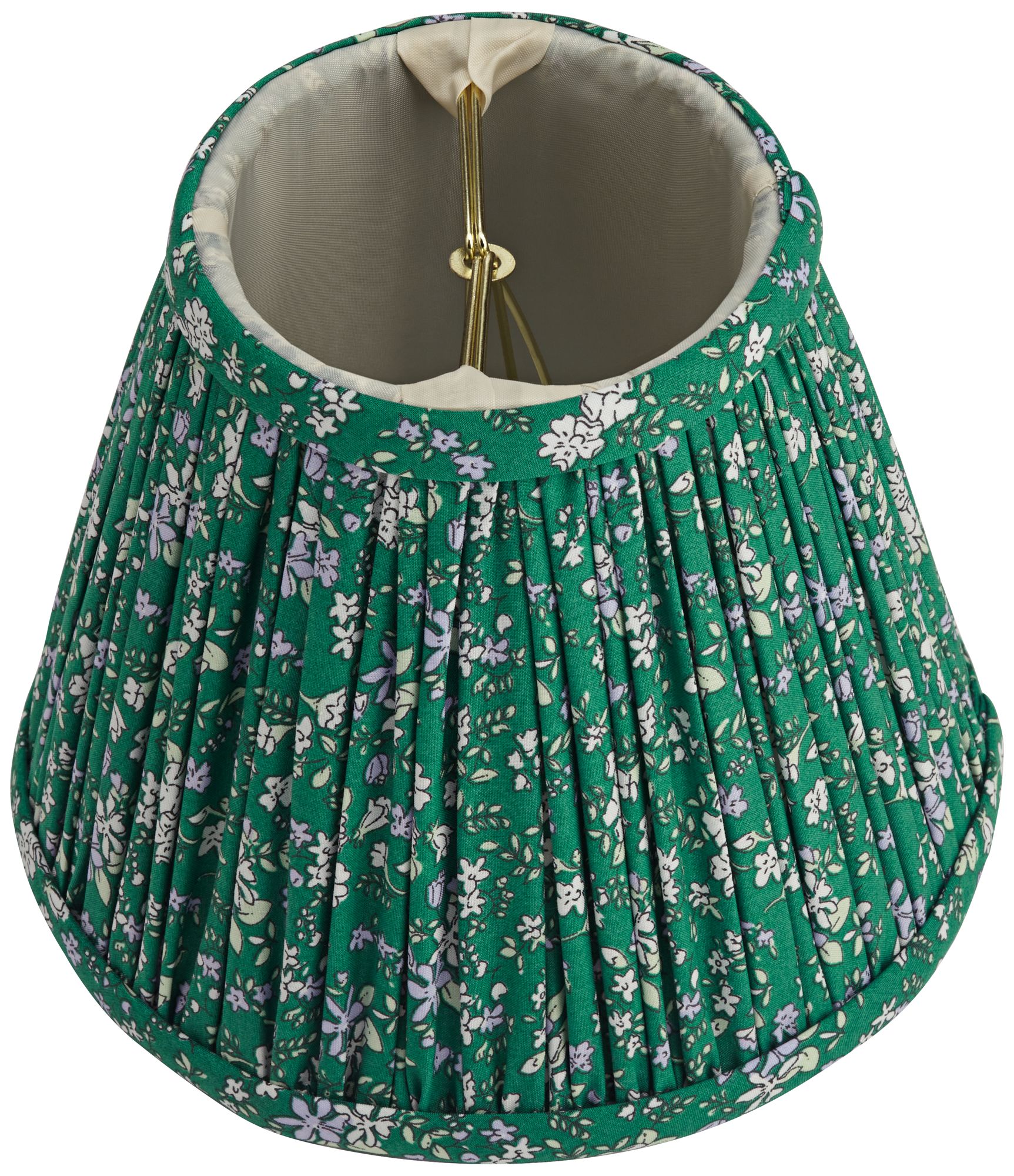 Image 6 Springcrest Green Violet Floral Clip-On Lamp Shades 3.5x6x5 Set of 8 more views