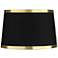 Springcrest Hallie Black Drum Shade with Metallic Trim 13x15x10 (Spider)