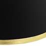 4_Springcrest Hallie Black Drum Shade with Metallic Trim 13x15x10 (Spider) more views