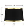 5_Springcrest Hallie Black Drum Shade with Metallic Trim 13x15x10 (Spider) more views