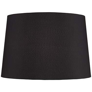 Springcrest Hallie Black Faux Silk Tapered Drum Shade 13x15x10 (Spider)