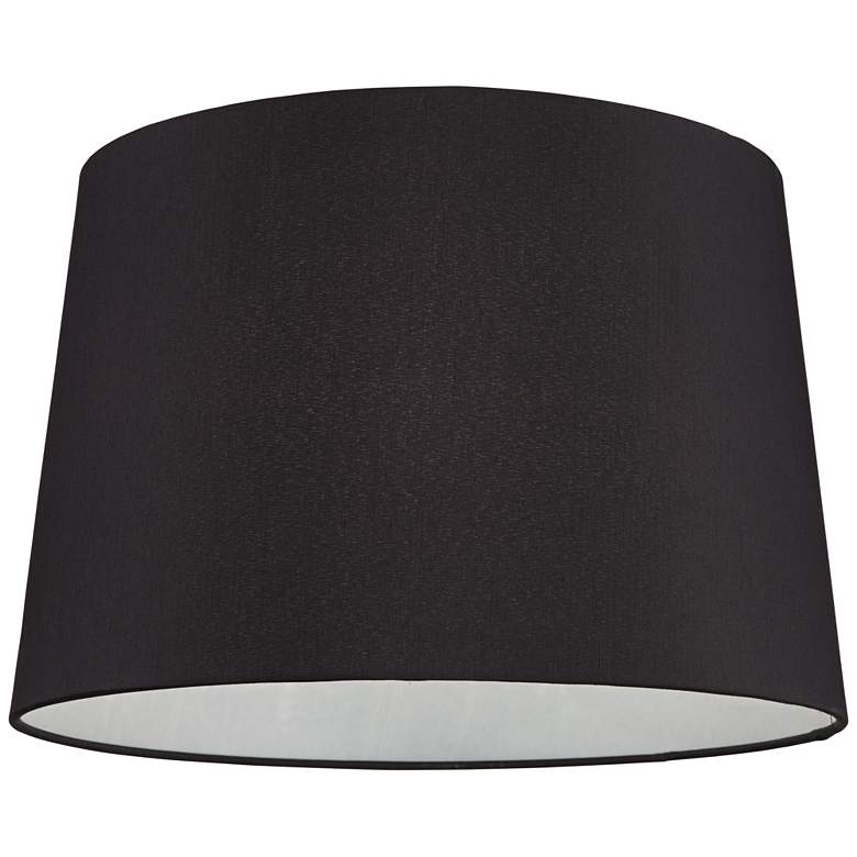 Image 3 Springcrest Hallie Black Faux Silk Tapered Drum Shade 13x15x10 (Spider) more views