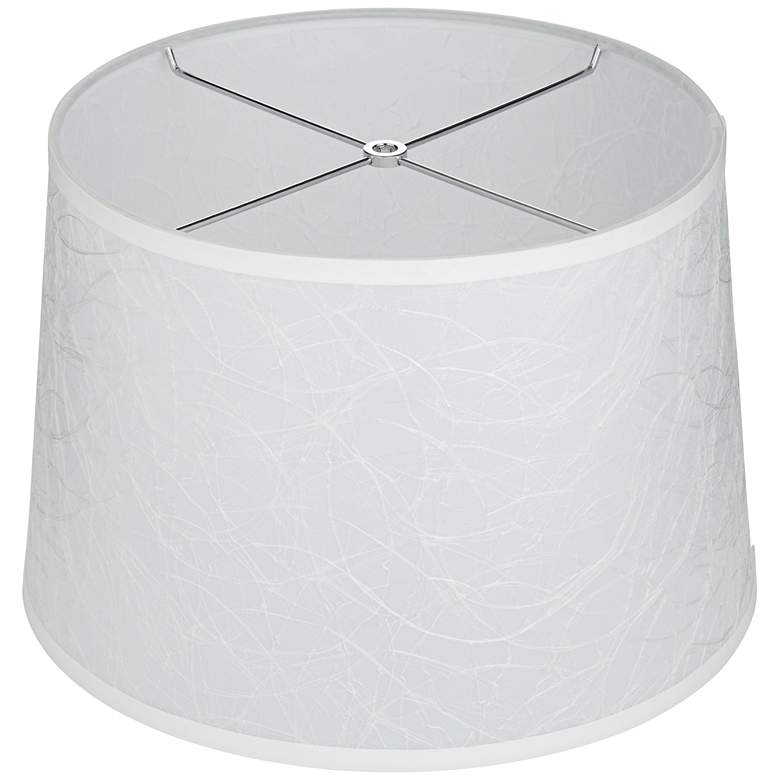 Image 4 Springcrest Hallie Soft Gray Abstract Tapered Drum Shade 13x15x10 (Spider) more views