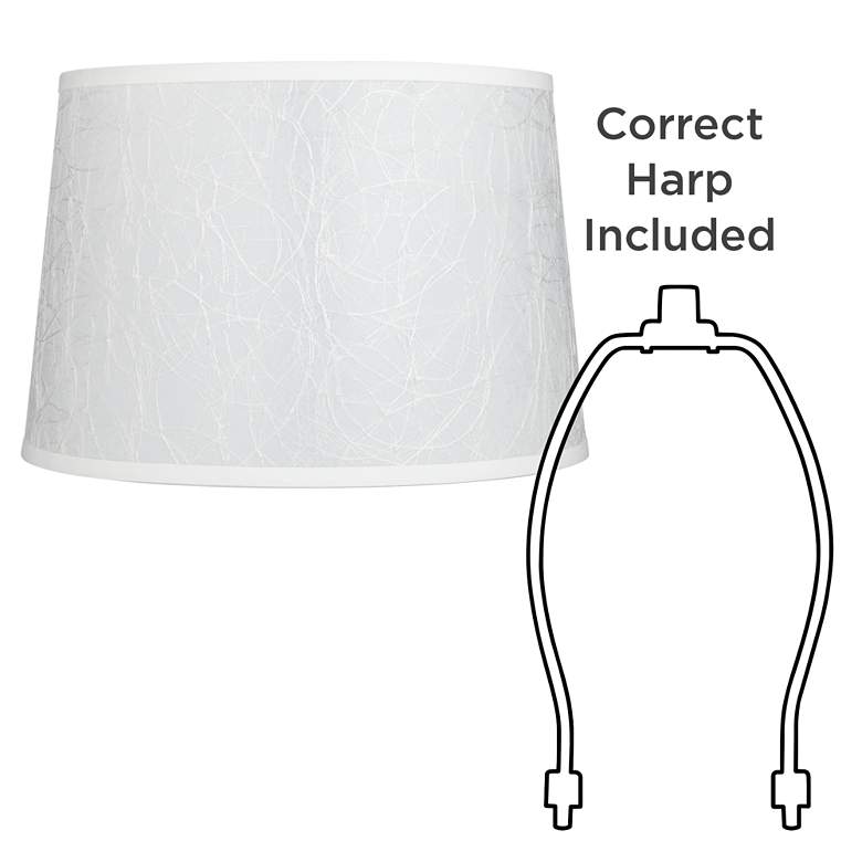 Image 6 Springcrest Hallie Soft Gray Abstract Tapered Drum Shade 13x15x10 (Spider) more views
