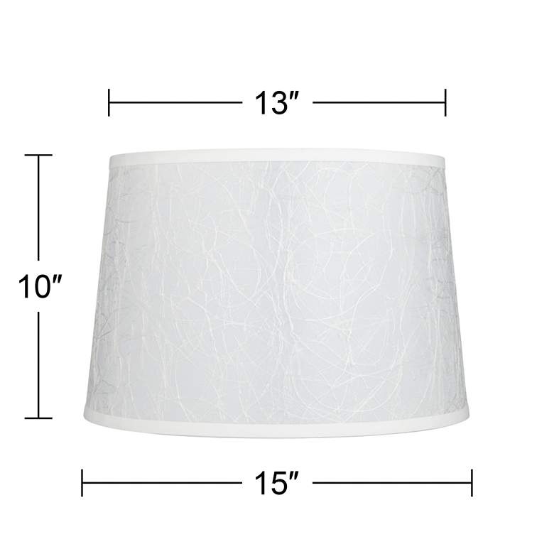 Image 7 Springcrest Hallie Soft Gray Abstract Tapered Drum Shade 13x15x10 (Spider) more views