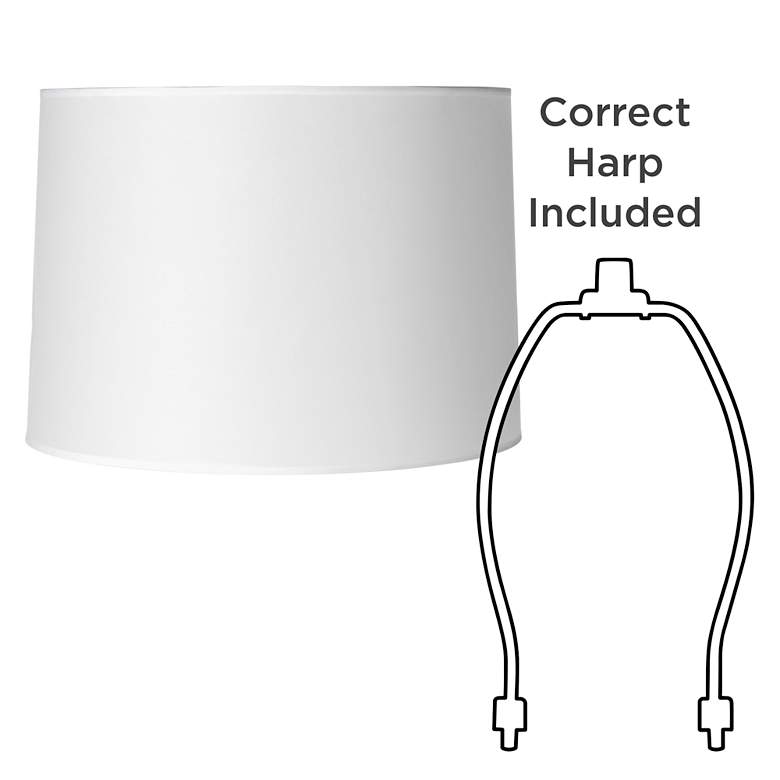 Image 6 Springcrest Hardback White Drum Paper Lamp Shade 15x16x11 (Spider) more views