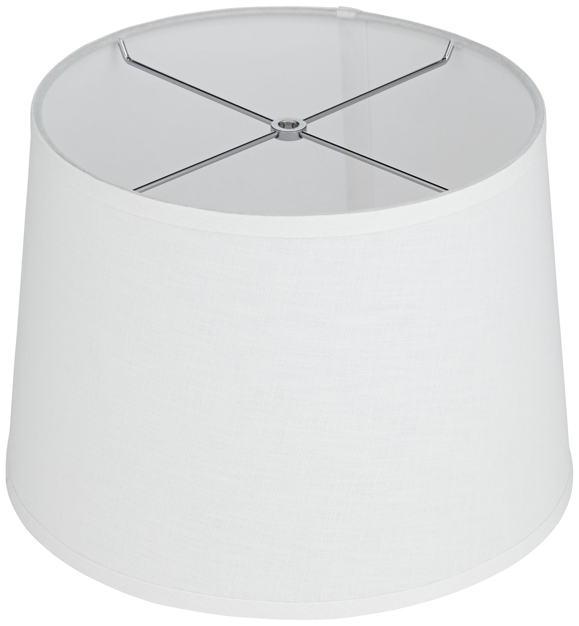 Image 4 Springcrest Harvey White Linen Drum Lamp Shade 12x14x10x10 (Spider) more views