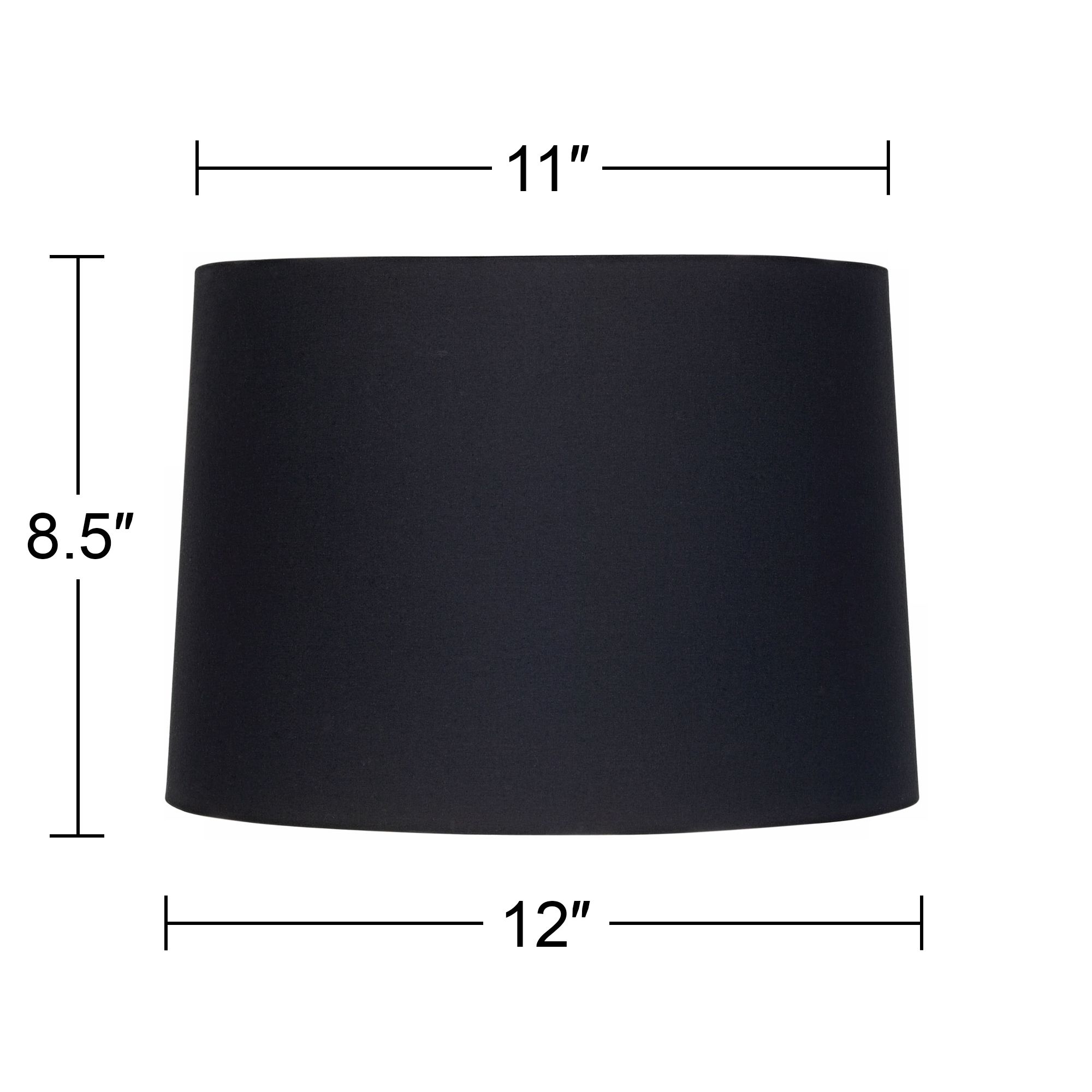 Image 4 Springcrest Hettie Black Fabric Tapered Drum Lamp Shade 11x12x8.5 (Spider) more views